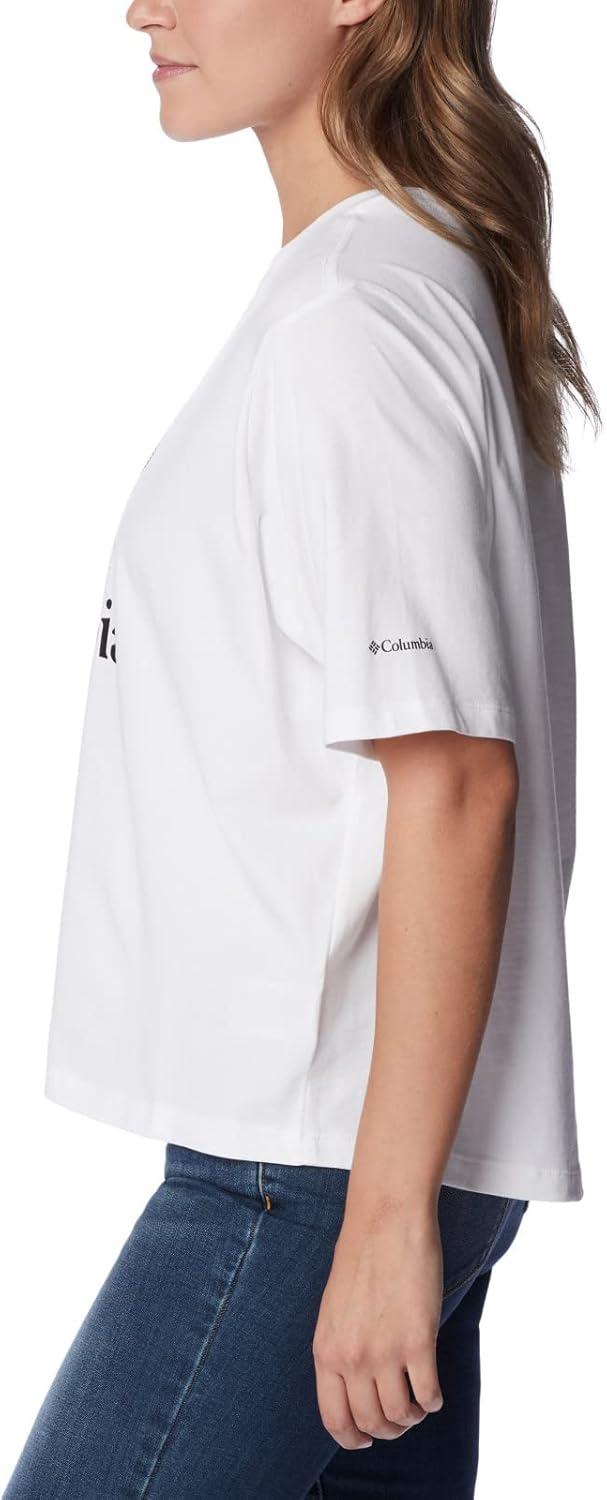 imageColumbia Womens North Cascades Relaxed TeeWhiteCsc Stacked Gradient Graphic