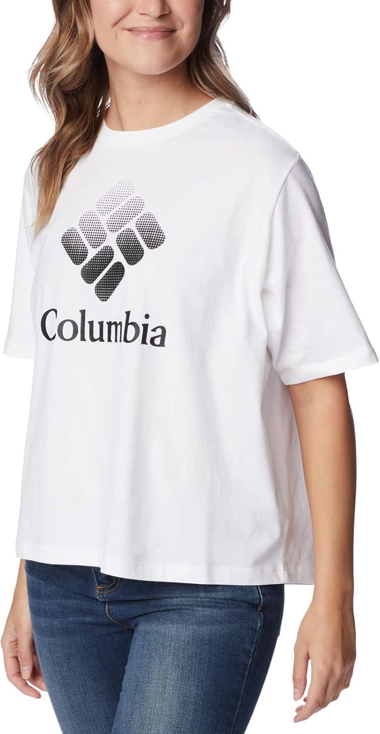 imageColumbia Womens North Cascades Relaxed TeeWhiteCsc Stacked Gradient Graphic