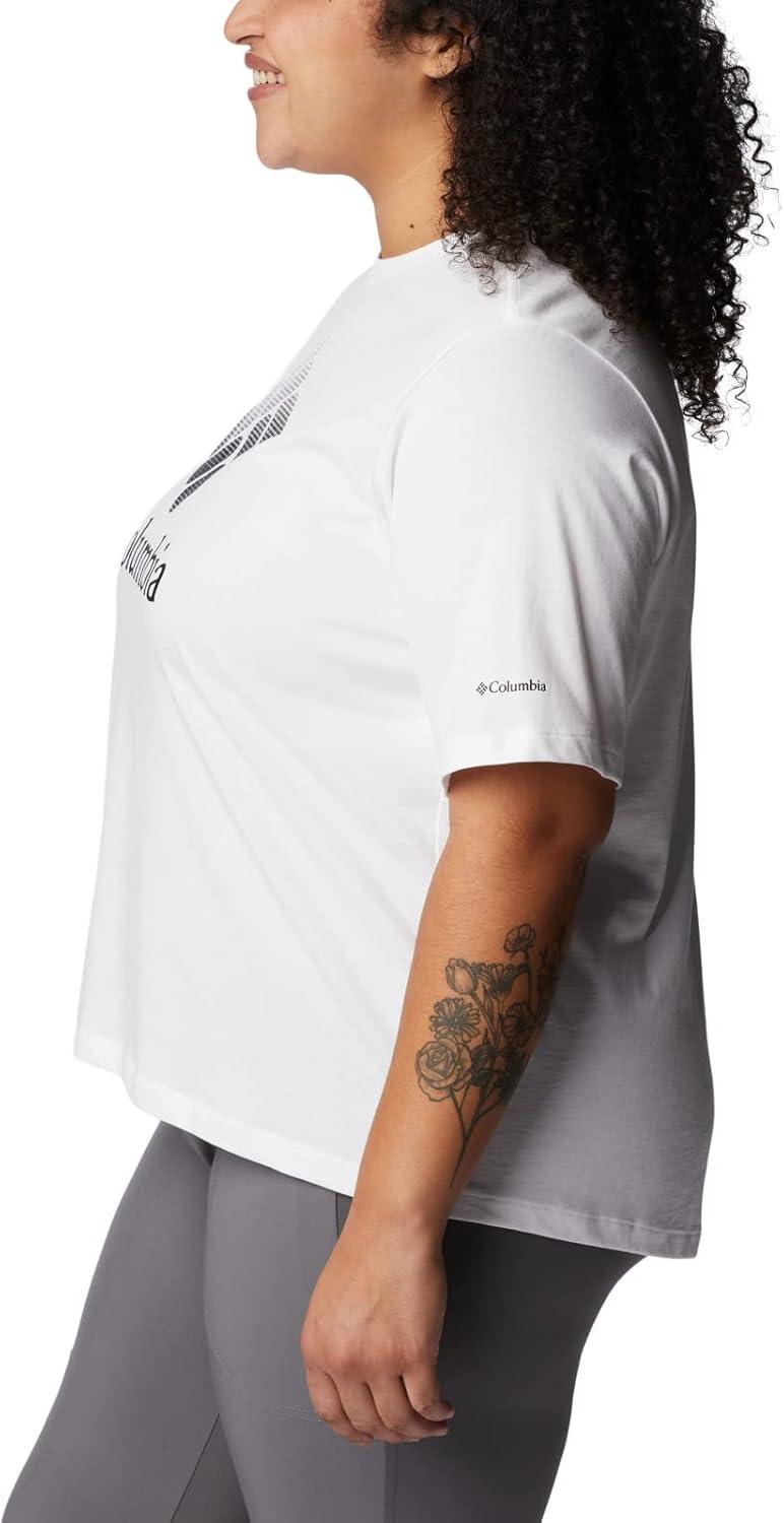 imageColumbia Womens North Cascades Relaxed TeeWhiteCsc Stacked Gradient Graphic