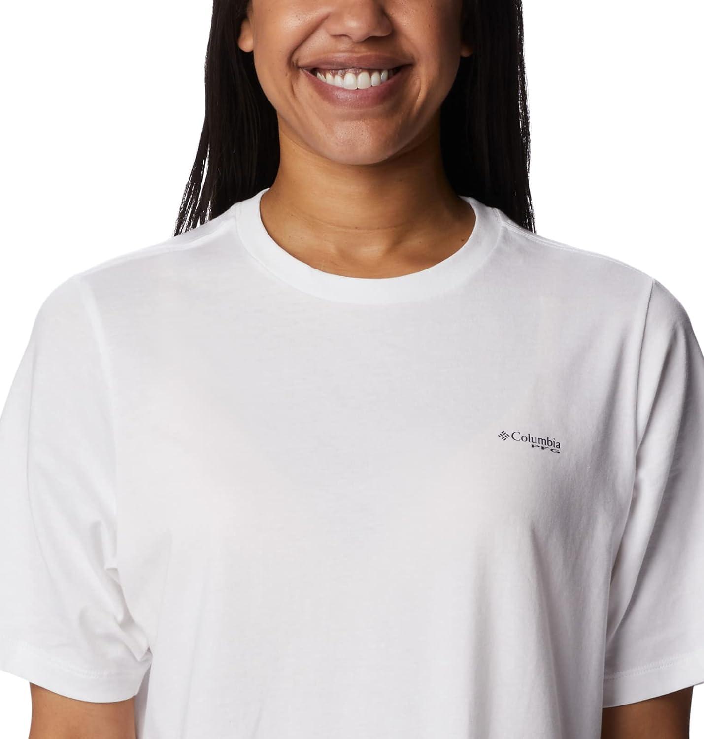 imageColumbia Womens North Cascades Relaxed TeeWhiteFish Friends Flag Graphic