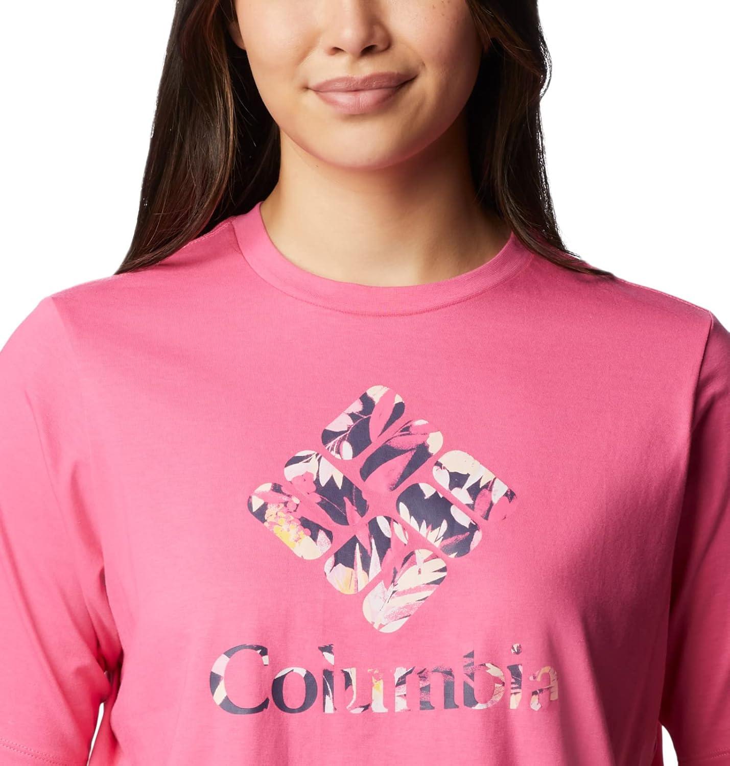 imageColumbia Womens North Cascades Relaxed TeeWild GeraniumGem Wisterian