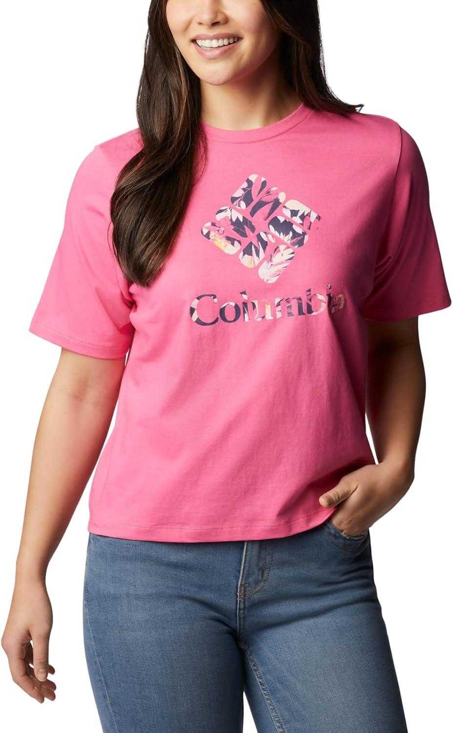 imageColumbia Womens North Cascades Relaxed TeeWild GeraniumGem Wisterian