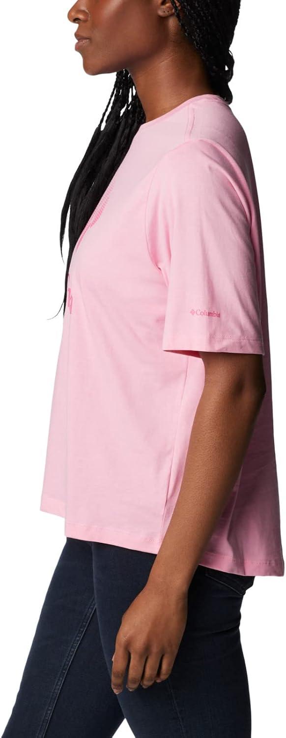 imageColumbia Womens North Cascades Relaxed TeeWild RoseCsc Stacked Gradient Graphic