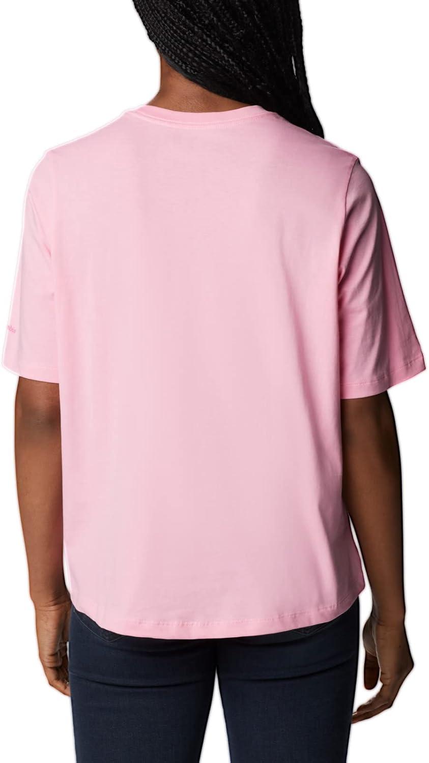 imageColumbia Womens North Cascades Relaxed TeeWild RoseCsc Stacked Gradient Graphic