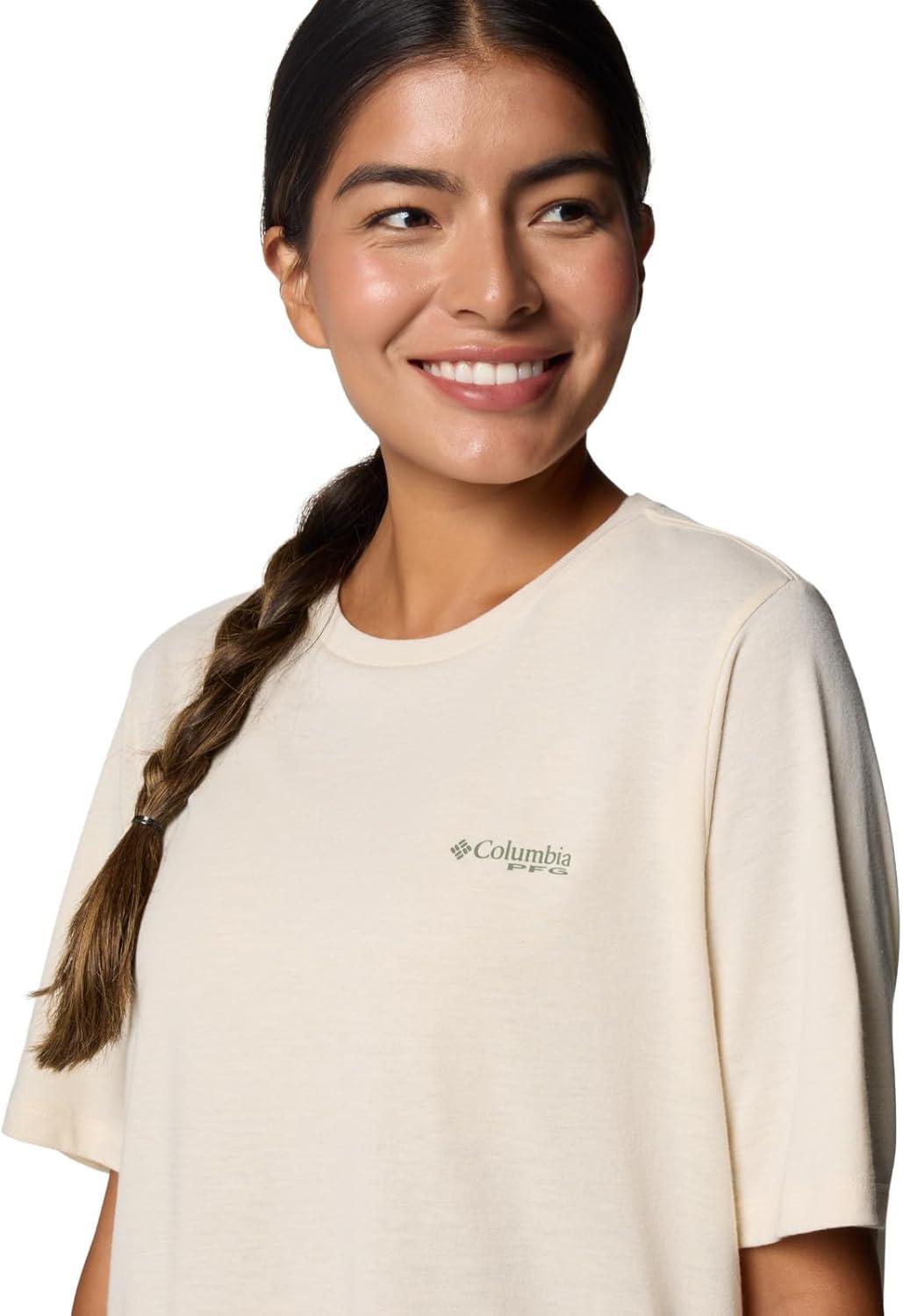 imageColumbia Womens PFG Uncharted Graphic TeeLemon WashPfg W Storm Bird