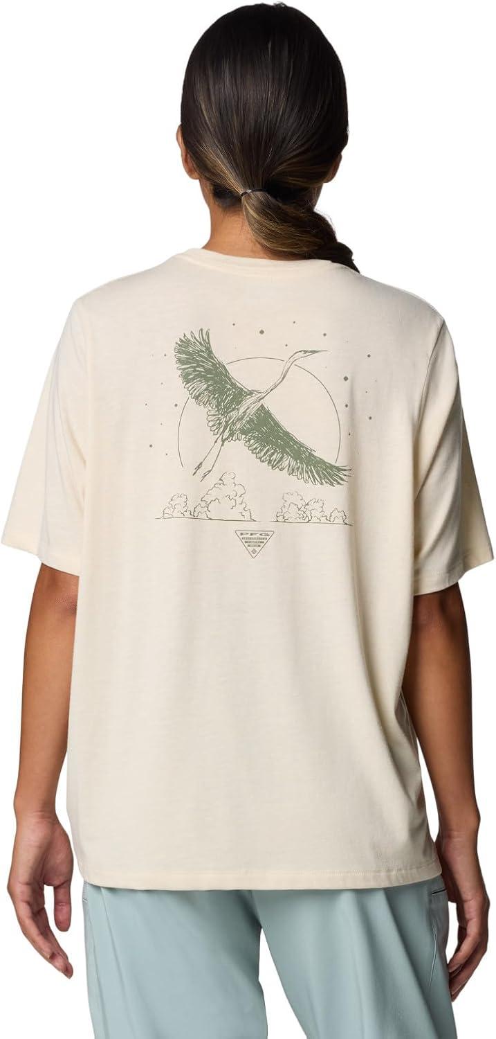 imageColumbia Womens PFG Uncharted Graphic TeeLemon WashPfg W Storm Bird