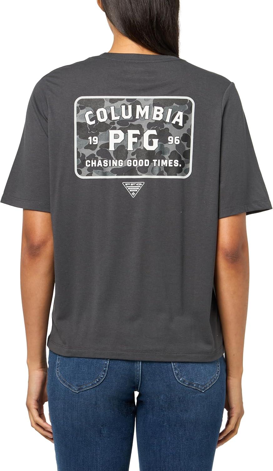 imageColumbia Womens PFG Uncharted Graphic TeeSharkPfg W Branded Delta