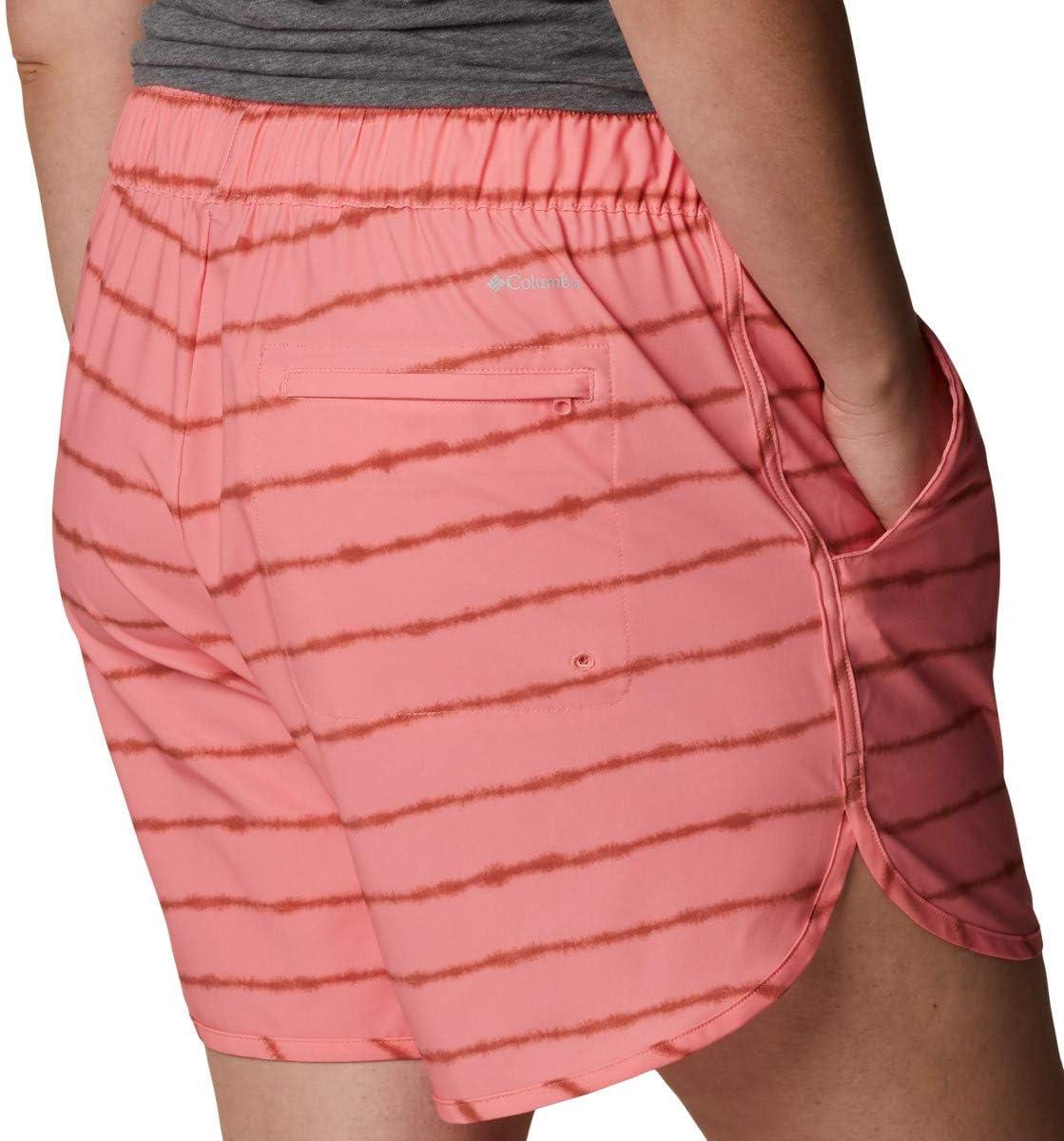 imageColumbia Womens Pleasant Creek Stretch ShortPleasant Creek Stretch ShortSalmonTeak Brown Tie Dye Stripe