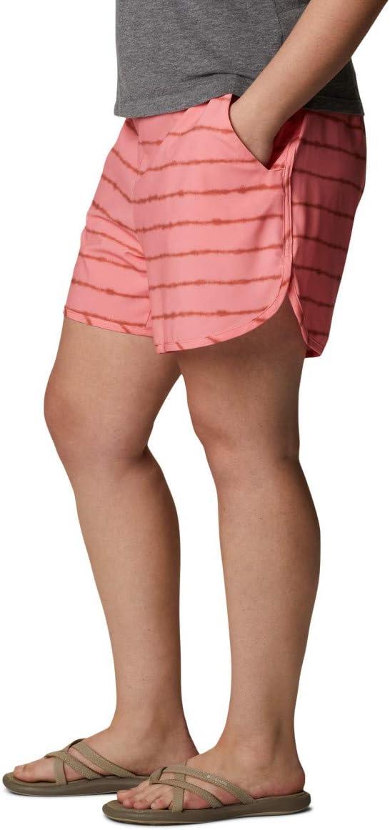 imageColumbia Womens Pleasant Creek Stretch ShortPleasant Creek Stretch ShortSalmonTeak Brown Tie Dye Stripe