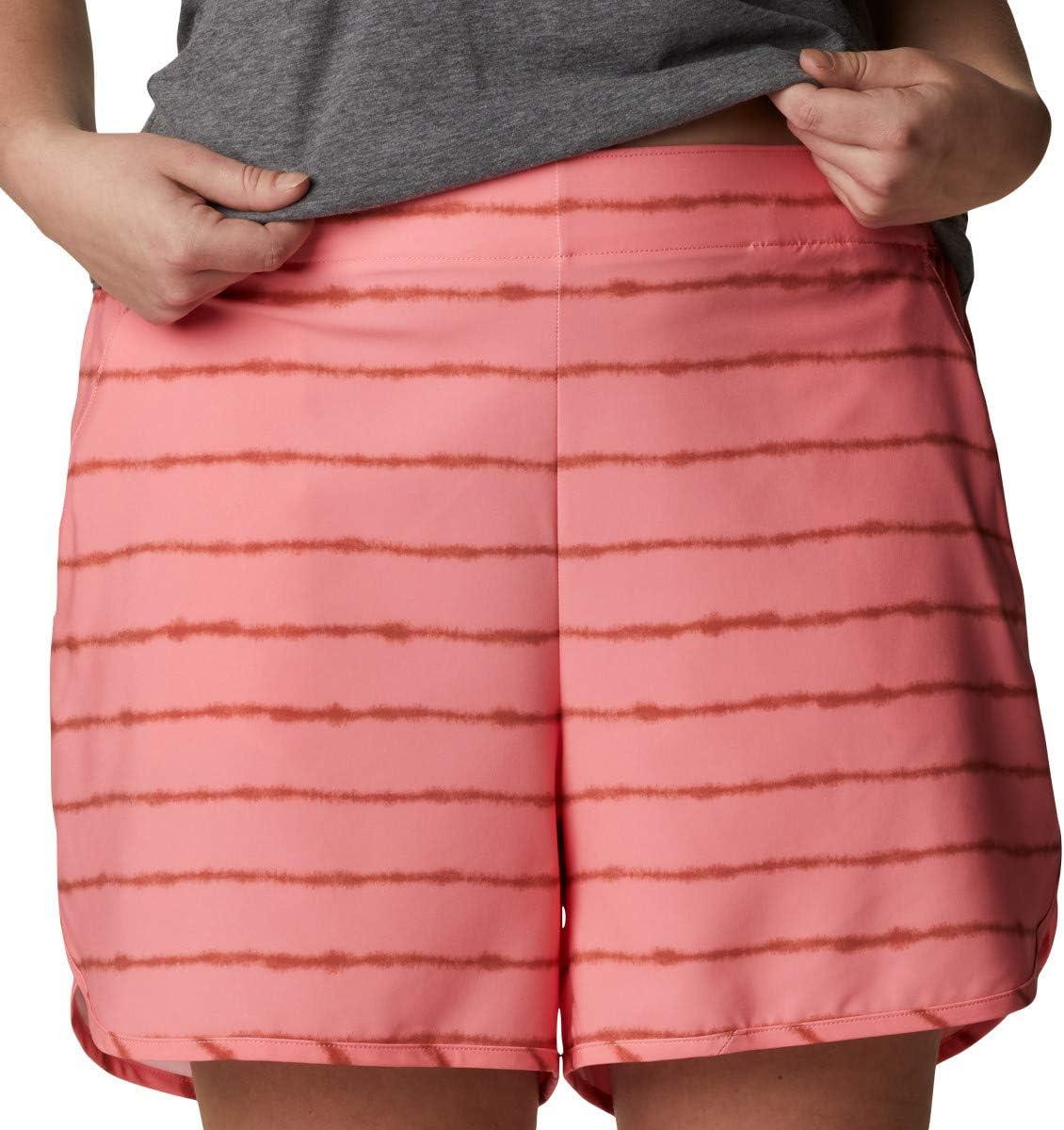 imageColumbia Womens Pleasant Creek Stretch ShortPleasant Creek Stretch ShortSalmonTeak Brown Tie Dye Stripe