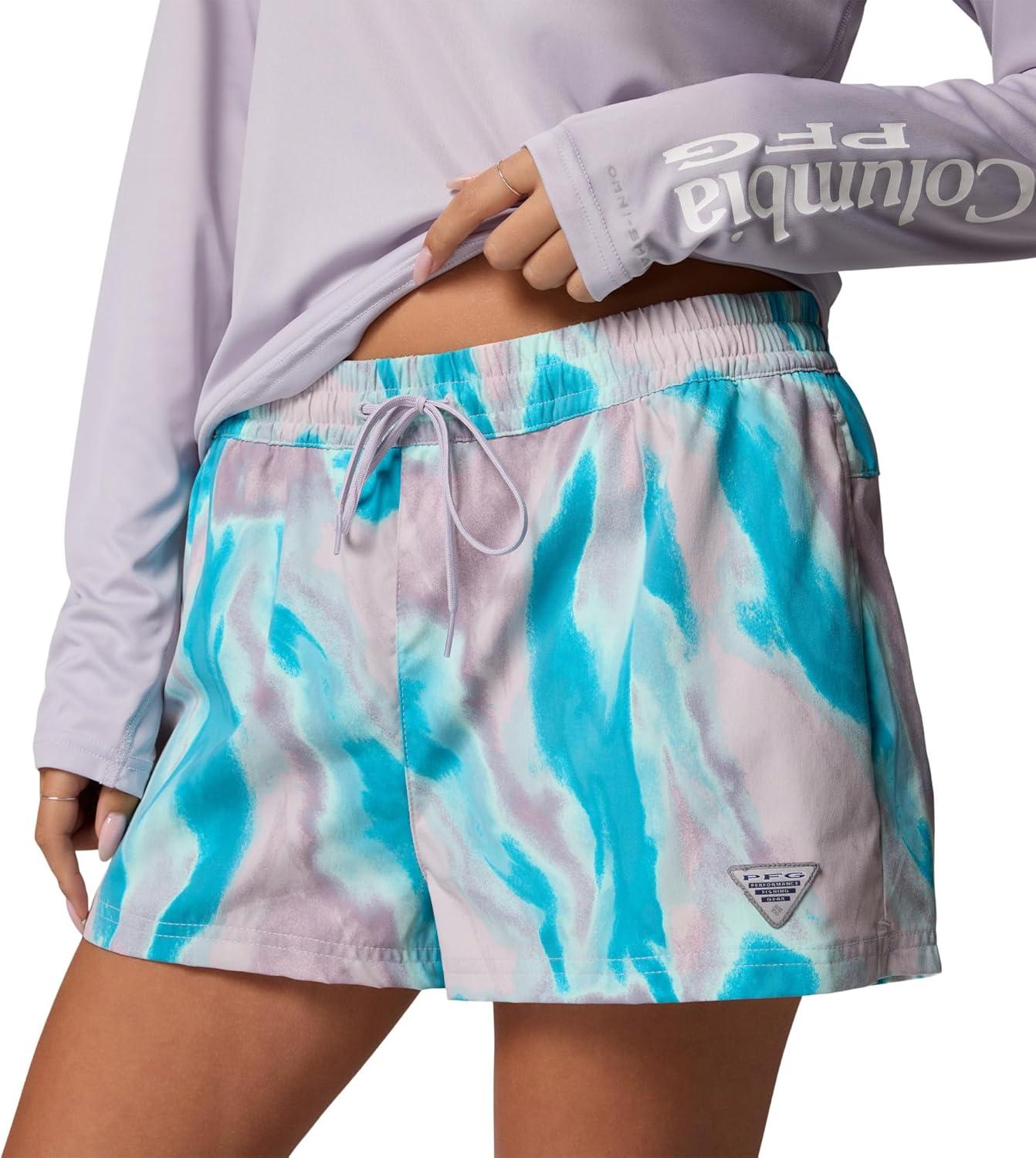 imageColumbia Womens Rugged Water Printed ShortLavender Pearl Heatmap