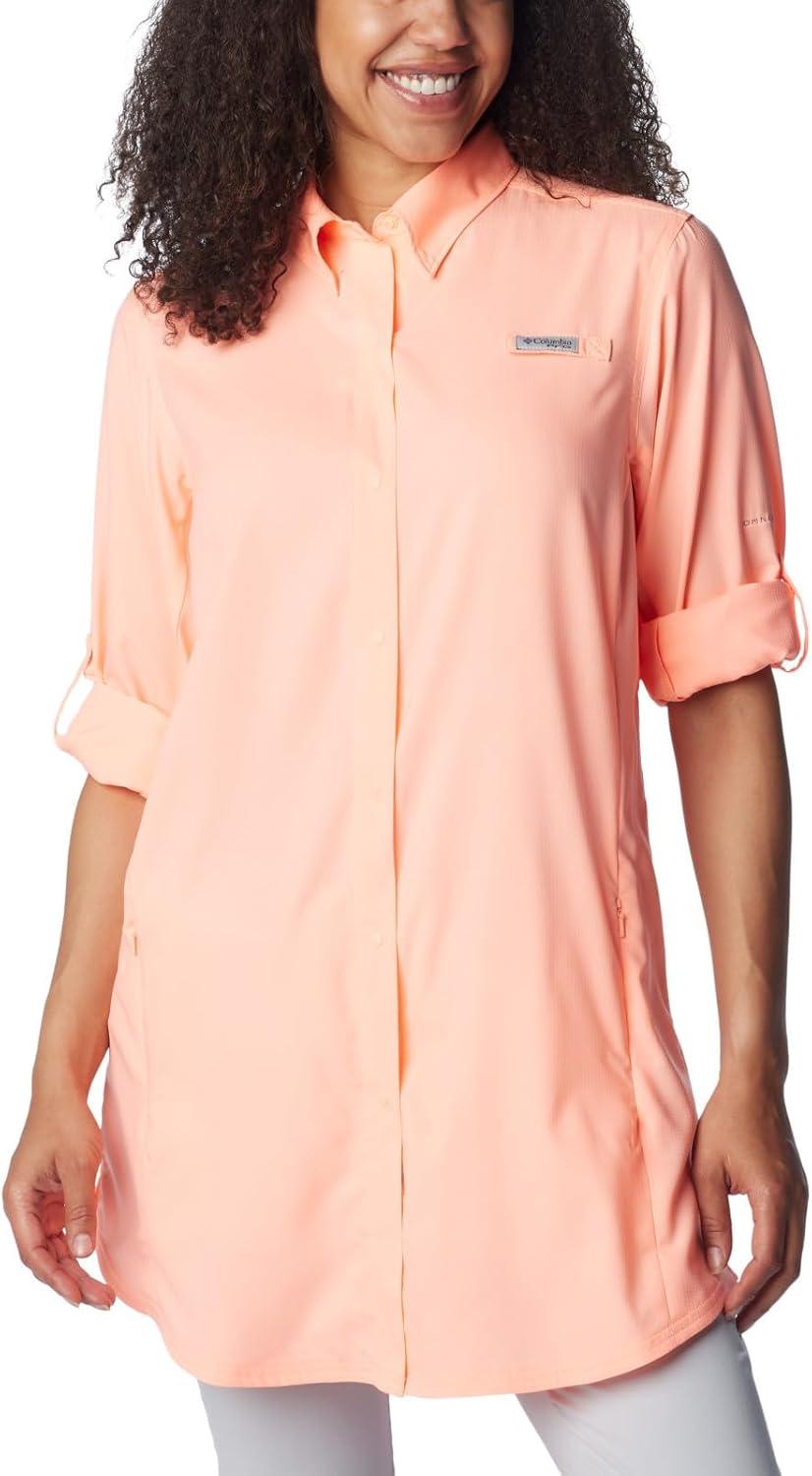 imageColumbia Womens Tamiami Long Sleeve TunicTiki Pink