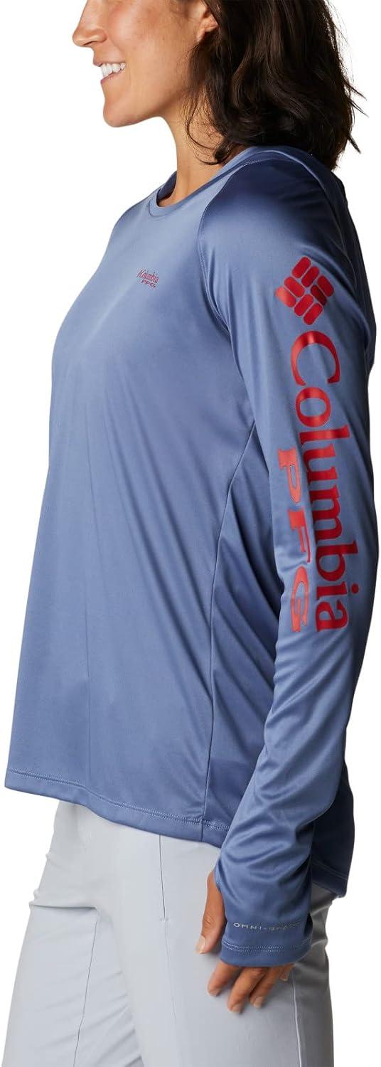imageColumbia Womens Tidal Tee HoodieBluestoneRed Spark Logo