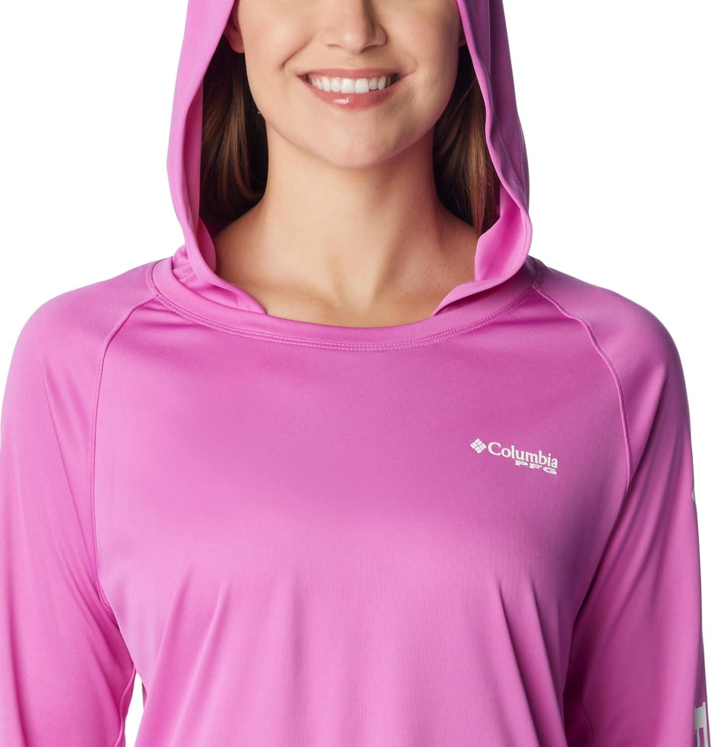 imageColumbia Womens Tidal Tee HoodieBright LavenderWhite Logo