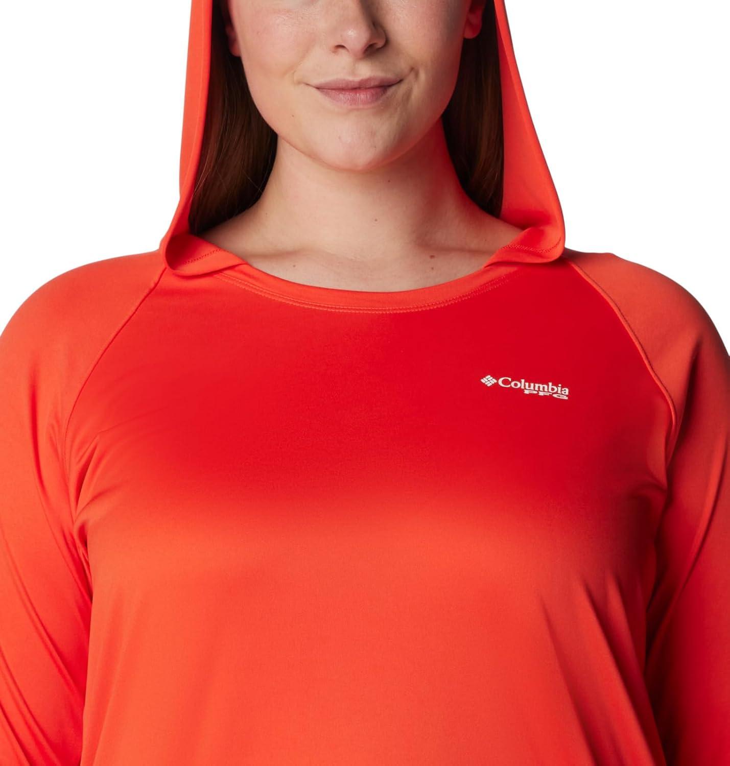 imageColumbia Womens Tidal Tee HoodieBright PoppyWhite Logo