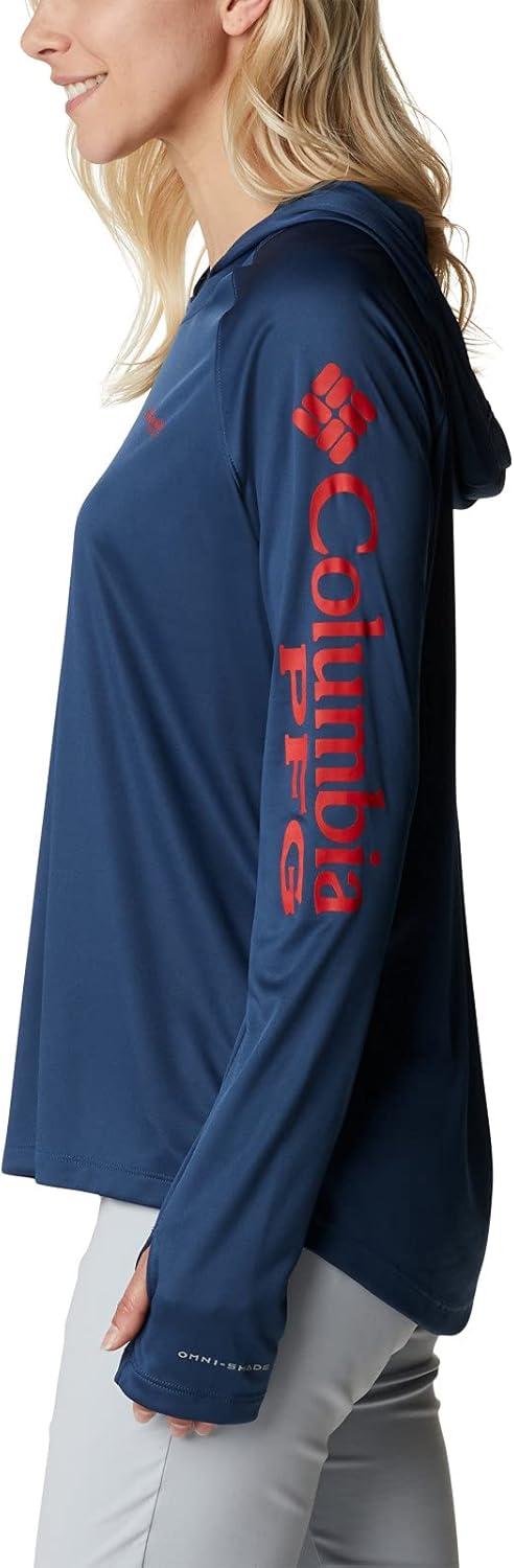 imageColumbia Womens Tidal Tee HoodieCarbonRed Spark Logo