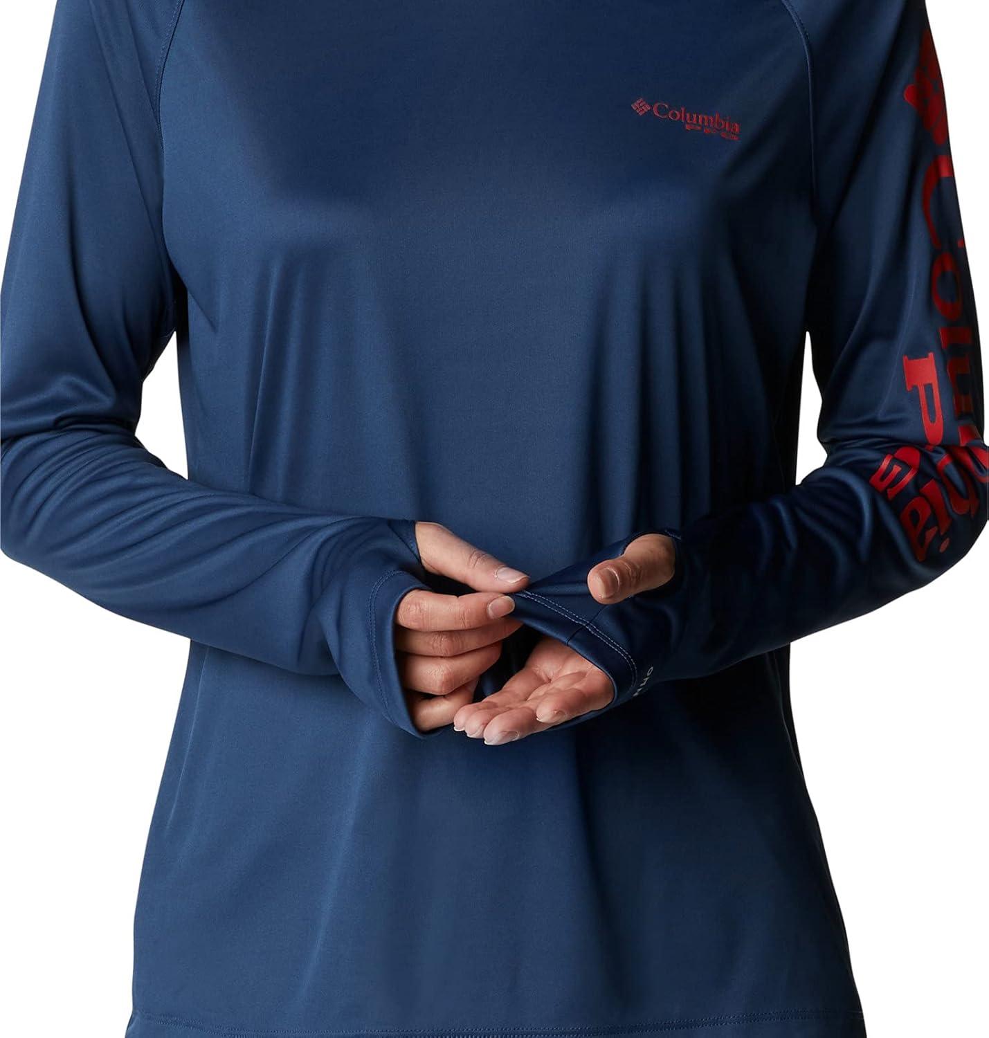 imageColumbia Womens Tidal Tee HoodieCarbonRed Spark Logo