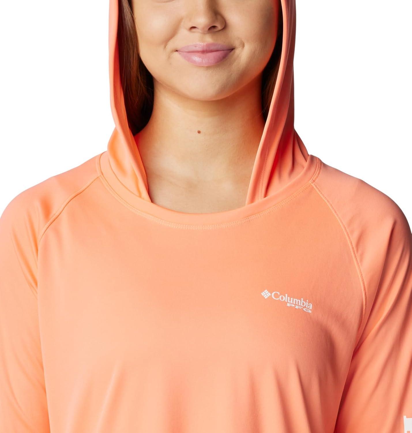 imageColumbia Womens Tidal Tee HoodieCoral GlowWhite Logo