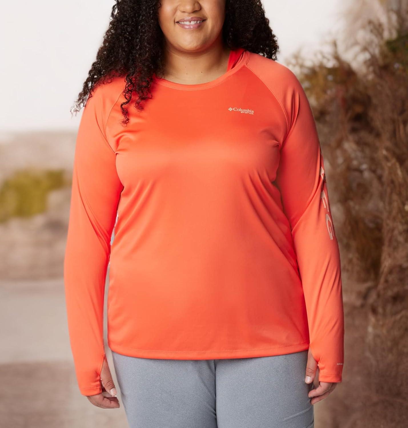 imageColumbia Womens Tidal Tee HoodieCorangeLight Coral Logo