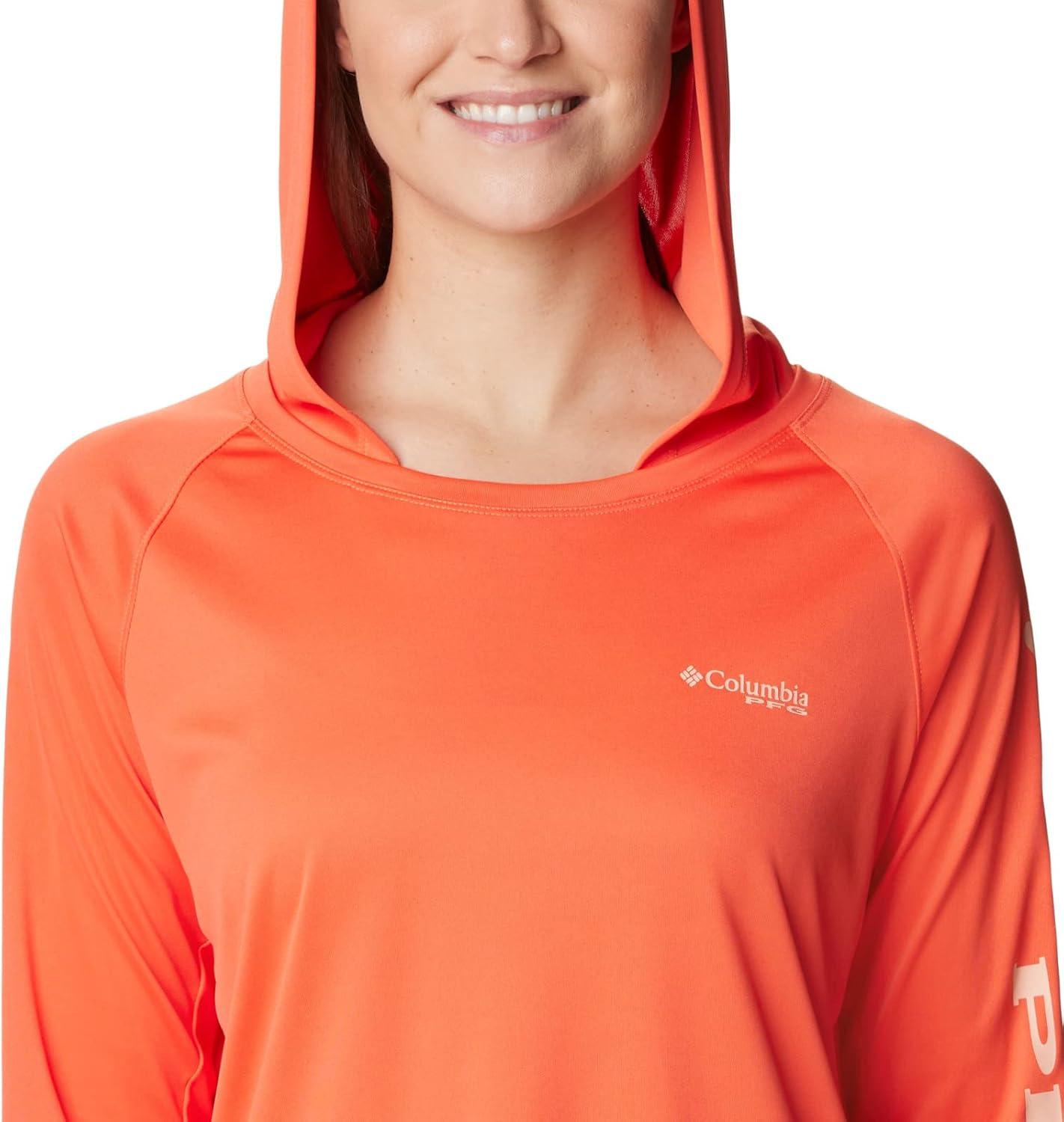 imageColumbia Womens Tidal Tee HoodieCorangeLight Coral Logo