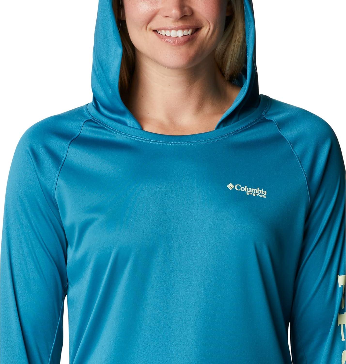 imageColumbia Womens Tidal Tee HoodieDeep MarineLight Lime Logo