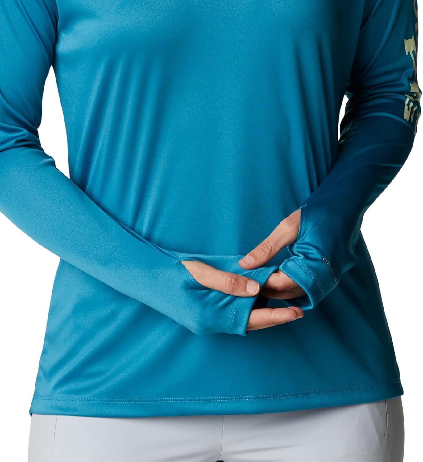 imageColumbia Womens Tidal Tee HoodieDeep MarineLight Lime Logo