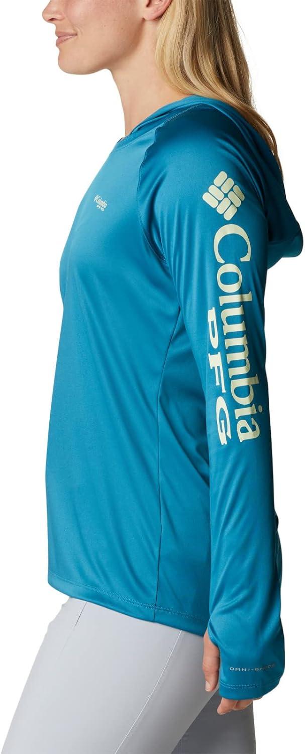 imageColumbia Womens Tidal Tee HoodieDeep MarineLight Lime Logo