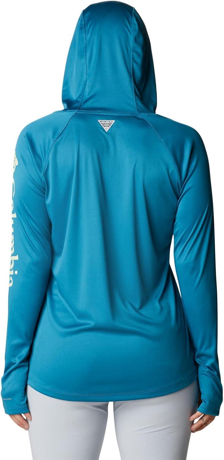 imageColumbia Womens Tidal Tee HoodieDeep MarineLight Lime Logo