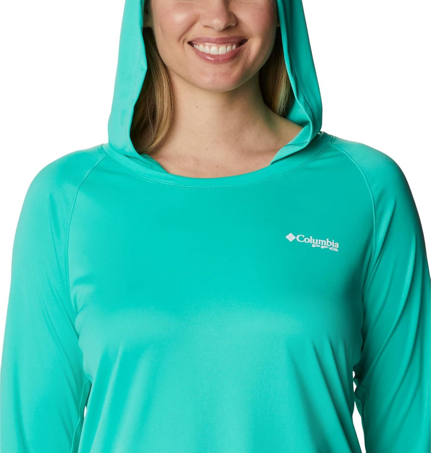 imageColumbia Womens Tidal Tee HoodieElectric TurquoiseWhite Logo