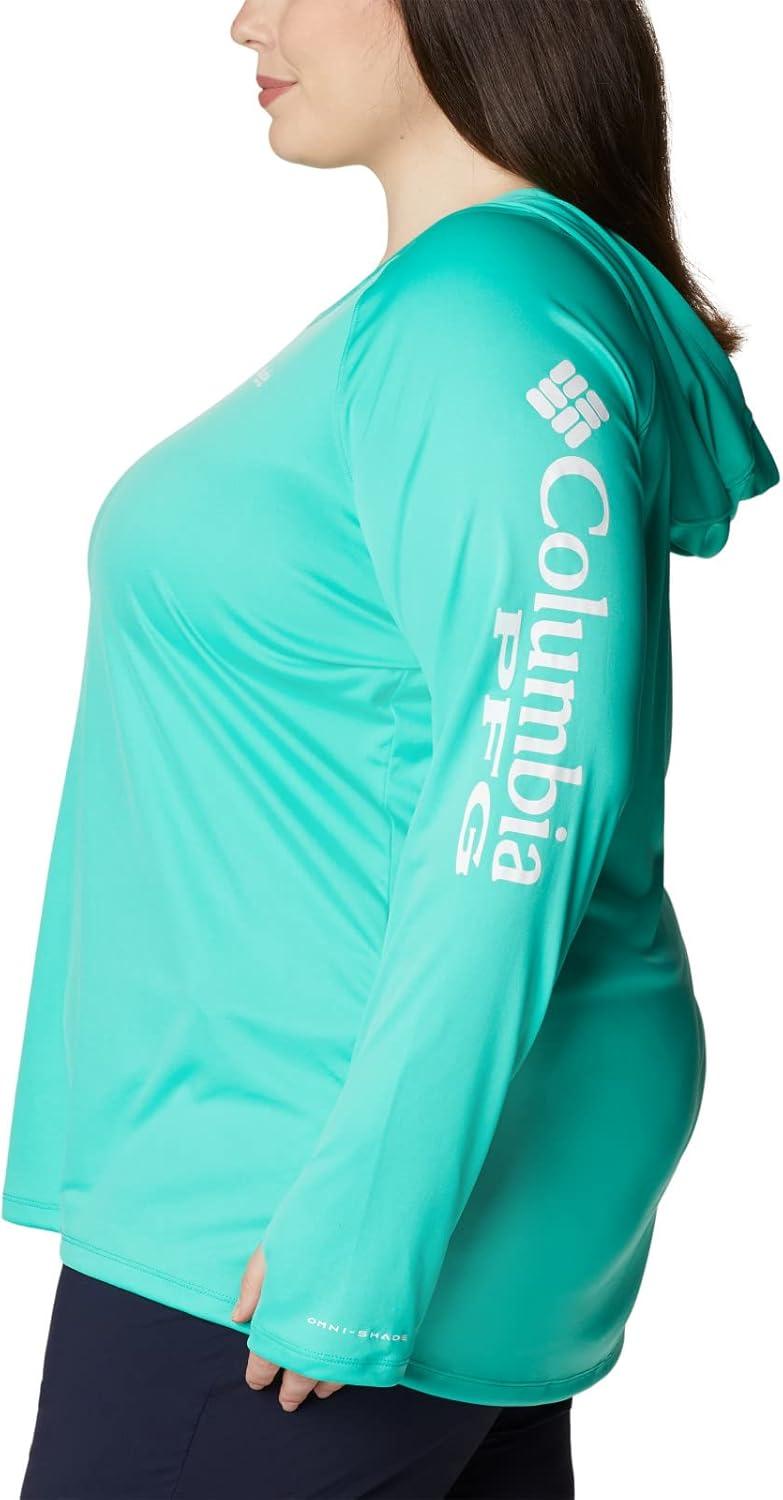 imageColumbia Womens Tidal Tee HoodieElectric TurquoiseWhite Logo