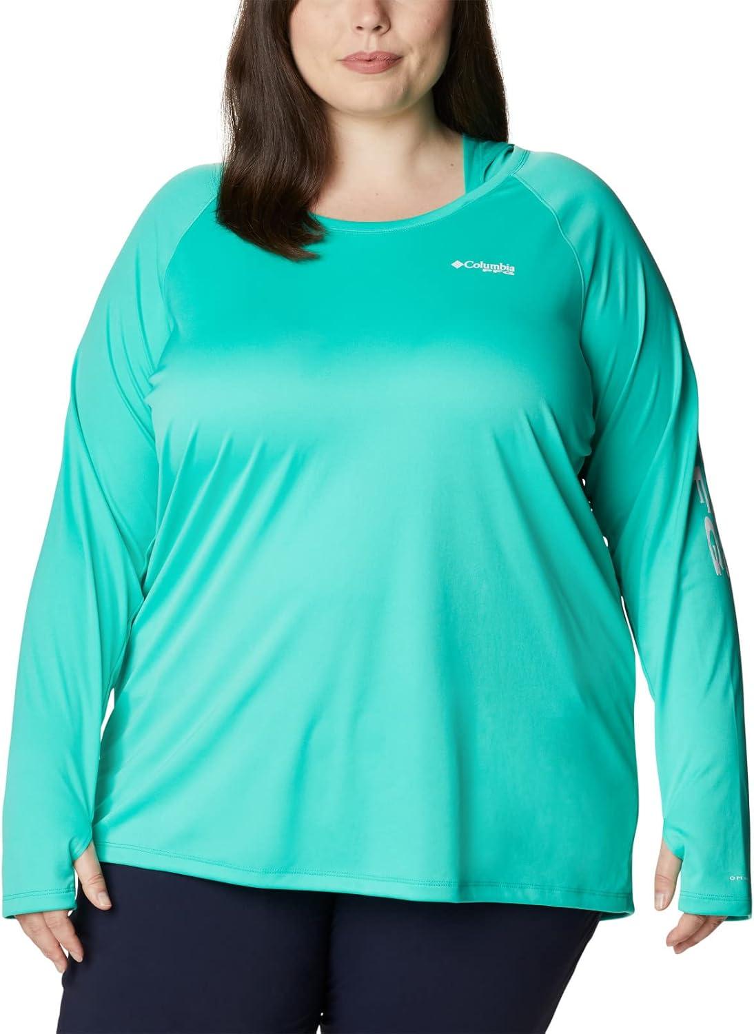 imageColumbia Womens Tidal Tee HoodieElectric TurquoiseWhite Logo
