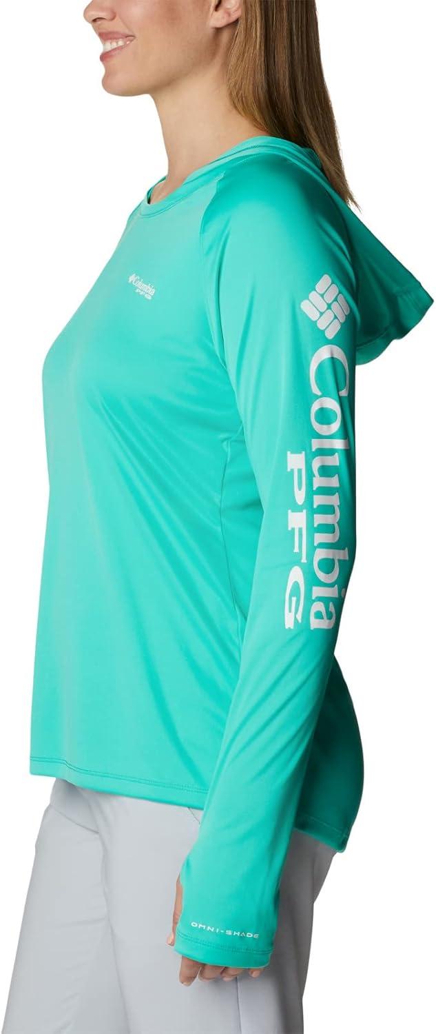 imageColumbia Womens Tidal Tee HoodieElectric TurquoiseWhite Logo