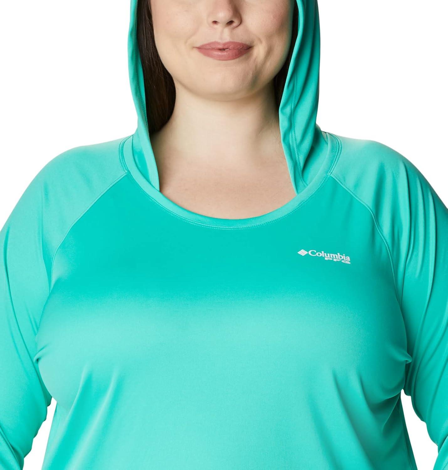 imageColumbia Womens Tidal Tee HoodieElectric TurquoiseWhite Logo