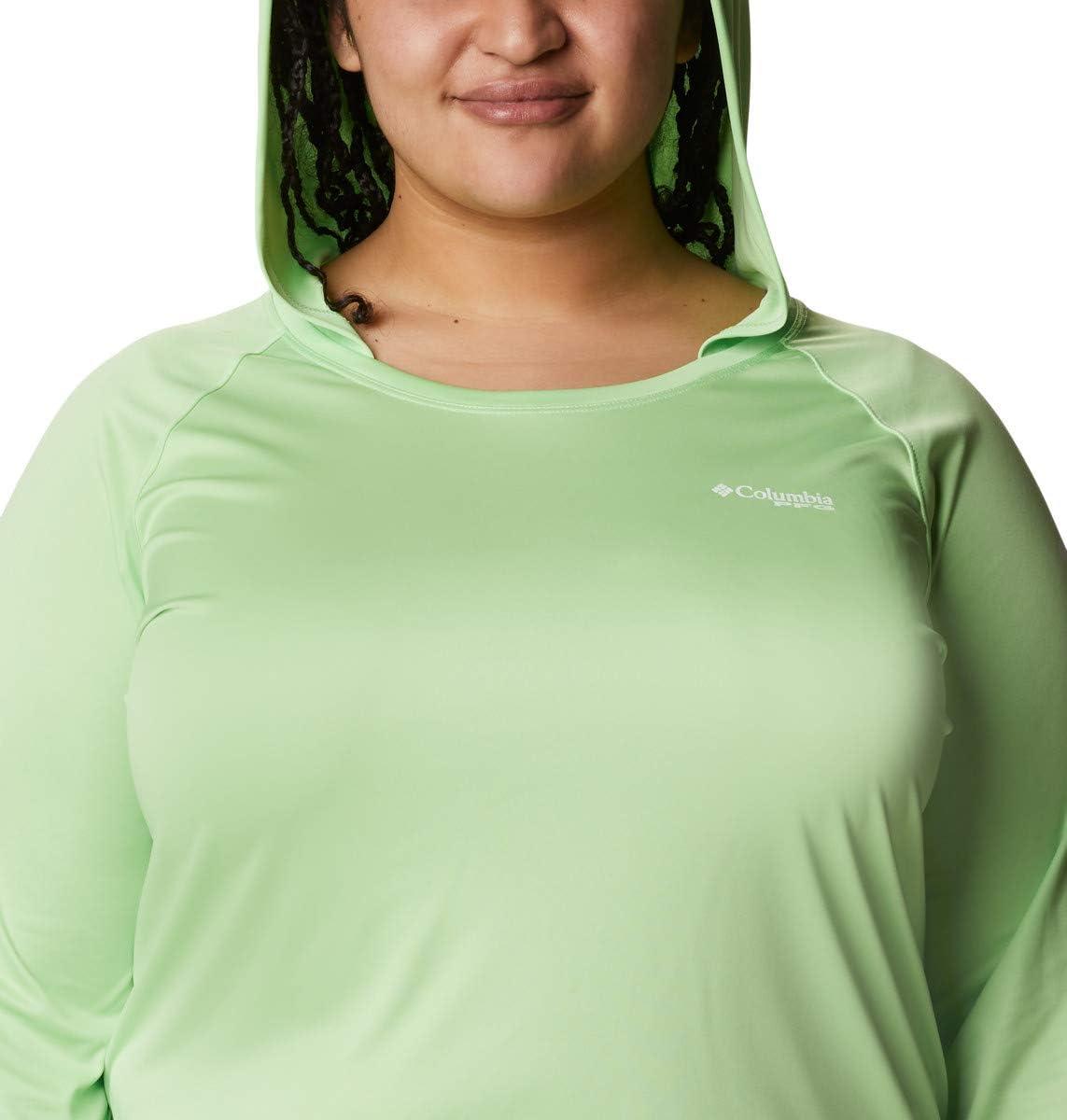 imageColumbia Womens Tidal Tee HoodieLime GlowWhite Logo