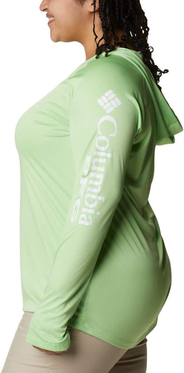 imageColumbia Womens Tidal Tee HoodieLime GlowWhite Logo