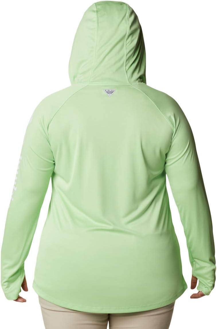 imageColumbia Womens Tidal Tee HoodieLime GlowWhite Logo