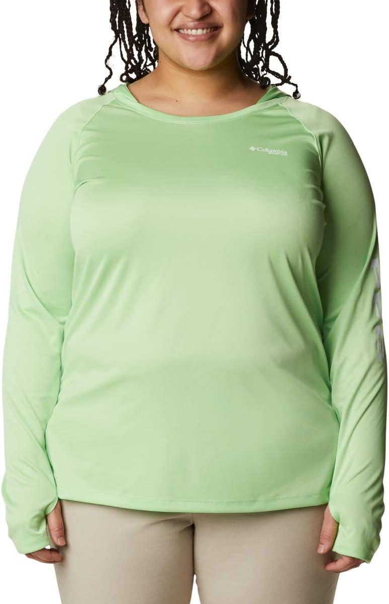 imageColumbia Womens Tidal Tee HoodieLime GlowWhite Logo