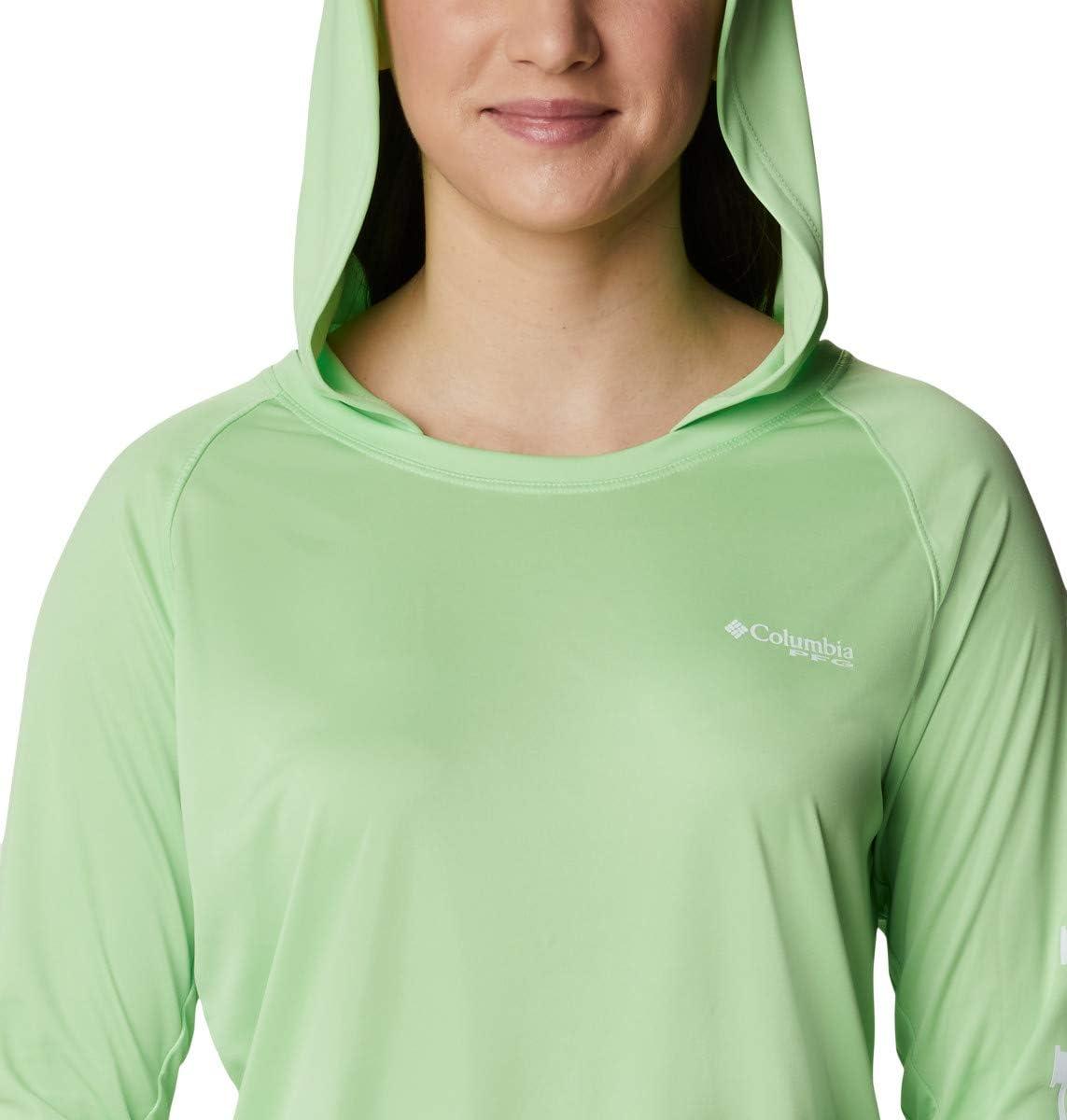 imageColumbia Womens Tidal Tee HoodieLime GlowWhite Logo