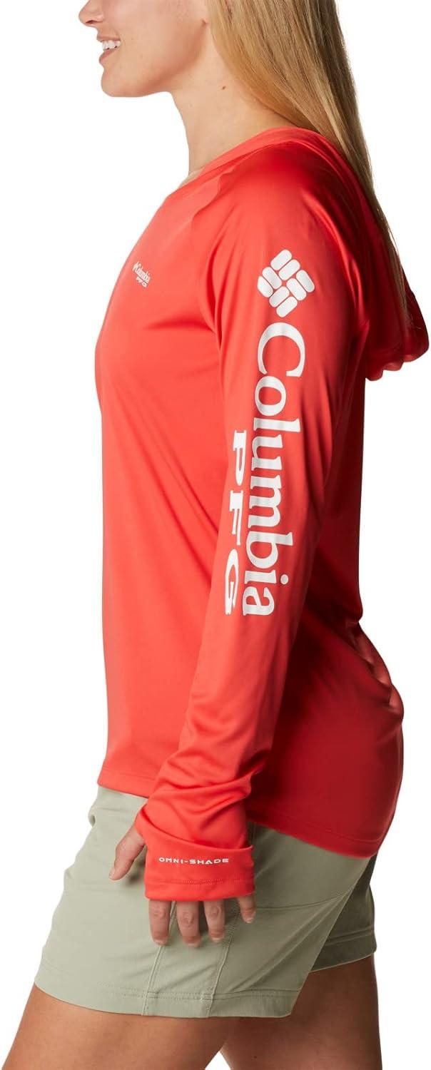 imageColumbia Womens Tidal Tee HoodieRed HibiscusWhite Logo