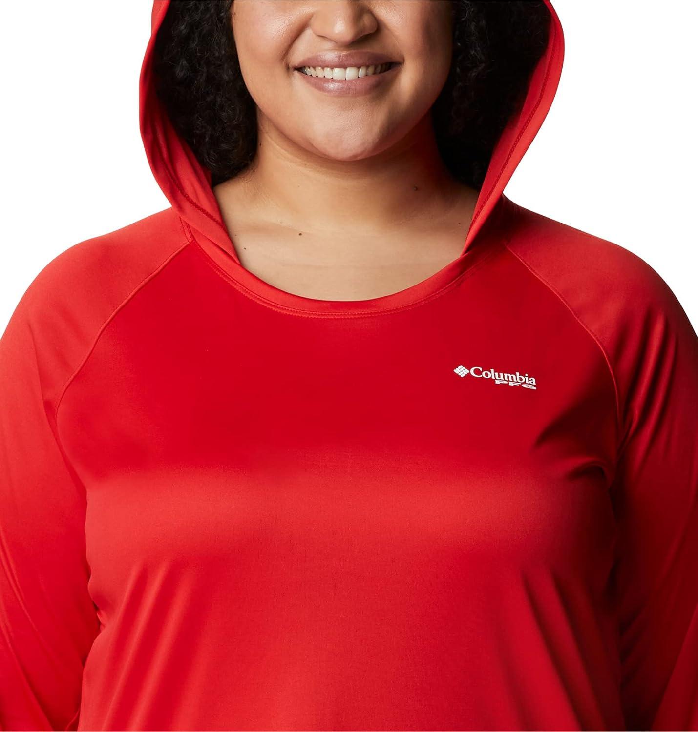 imageColumbia Womens Tidal Tee HoodieRed SparkWhite Logo
