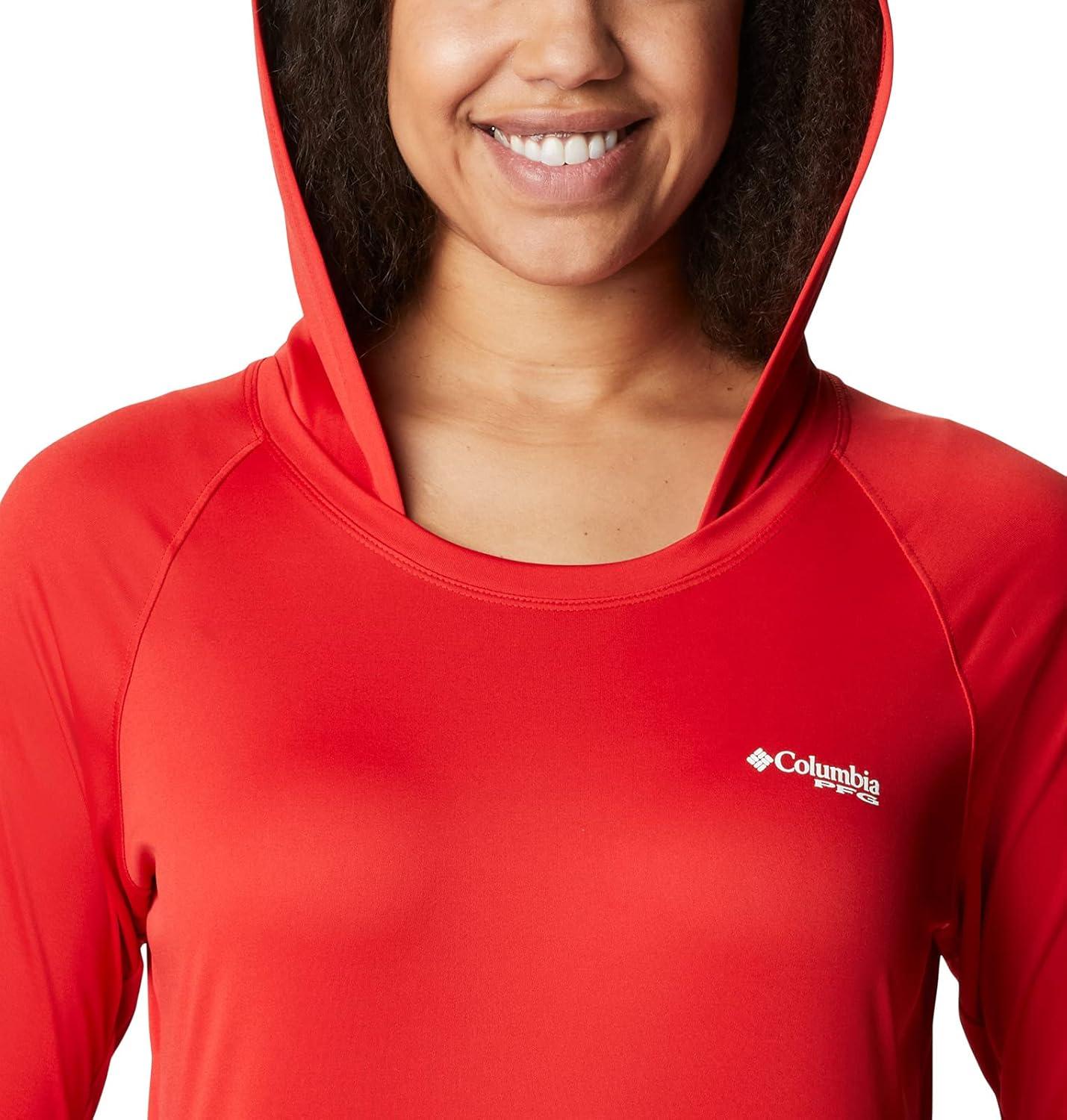 imageColumbia Womens Tidal Tee HoodieRed SparkWhite Logo