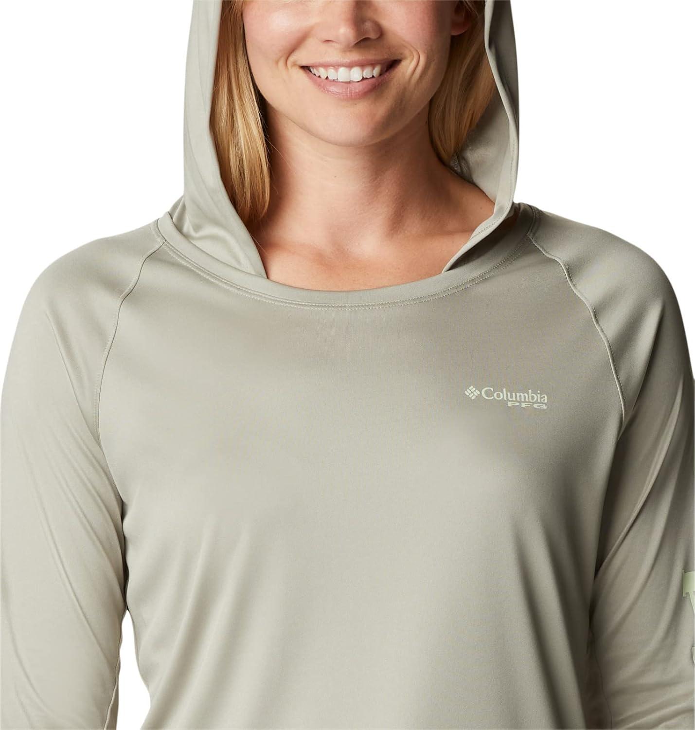 imageColumbia Womens Tidal Tee HoodieSafariLight Lime Logo