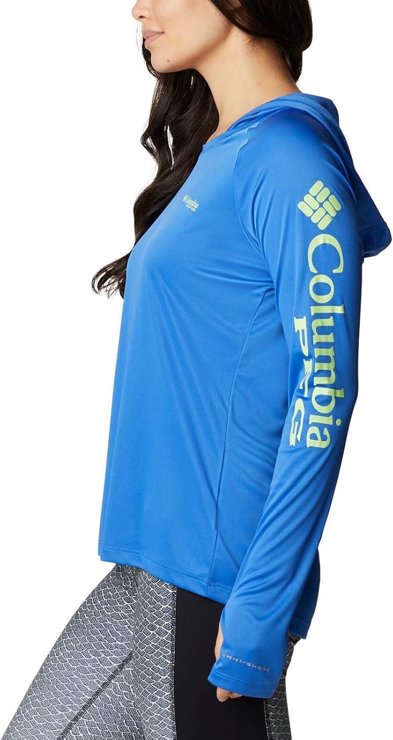 imageColumbia Womens Tidal Tee HoodieVivid BlueLime Glow