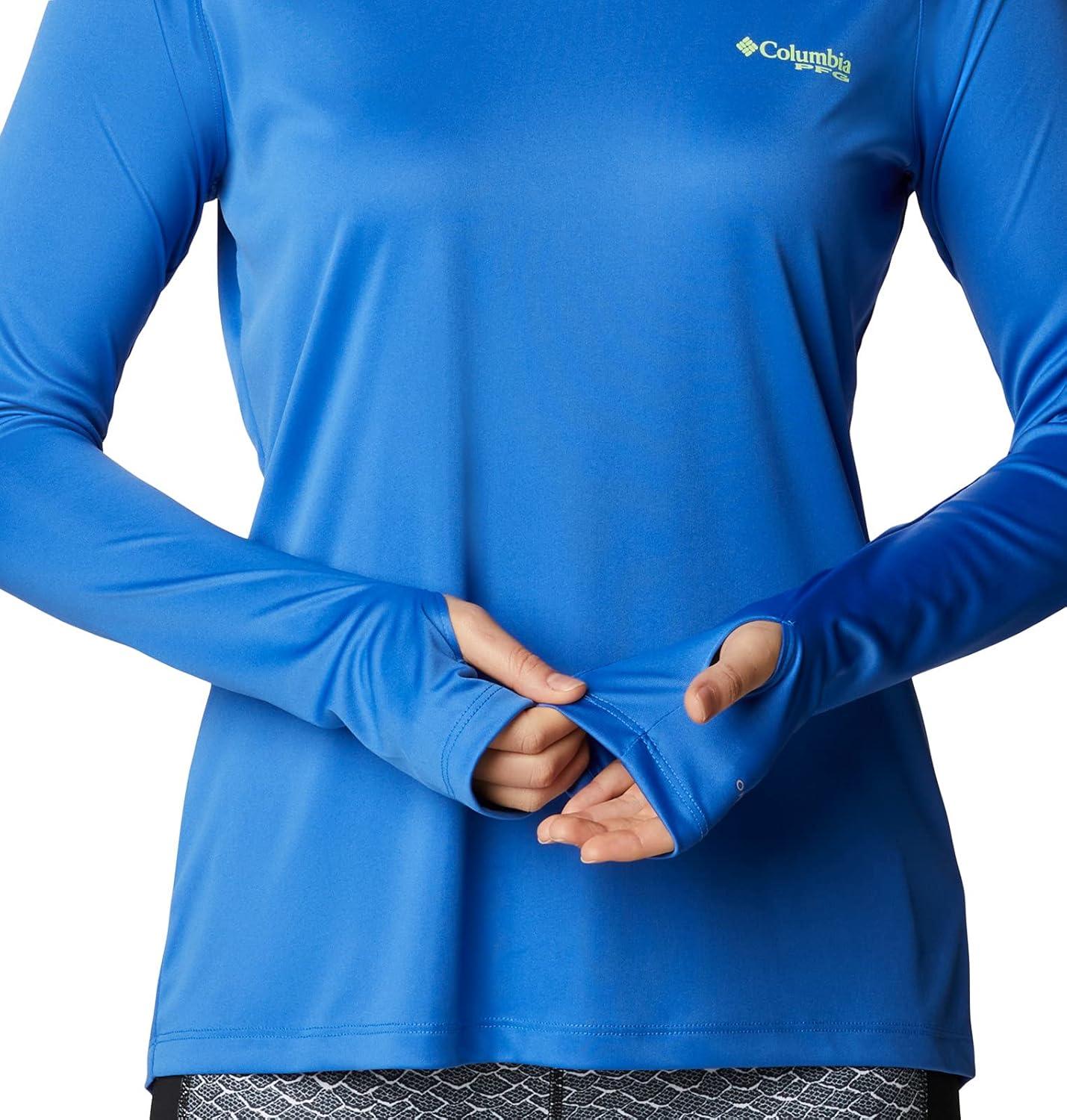 imageColumbia Womens Tidal Tee HoodieVivid BlueLime Glow