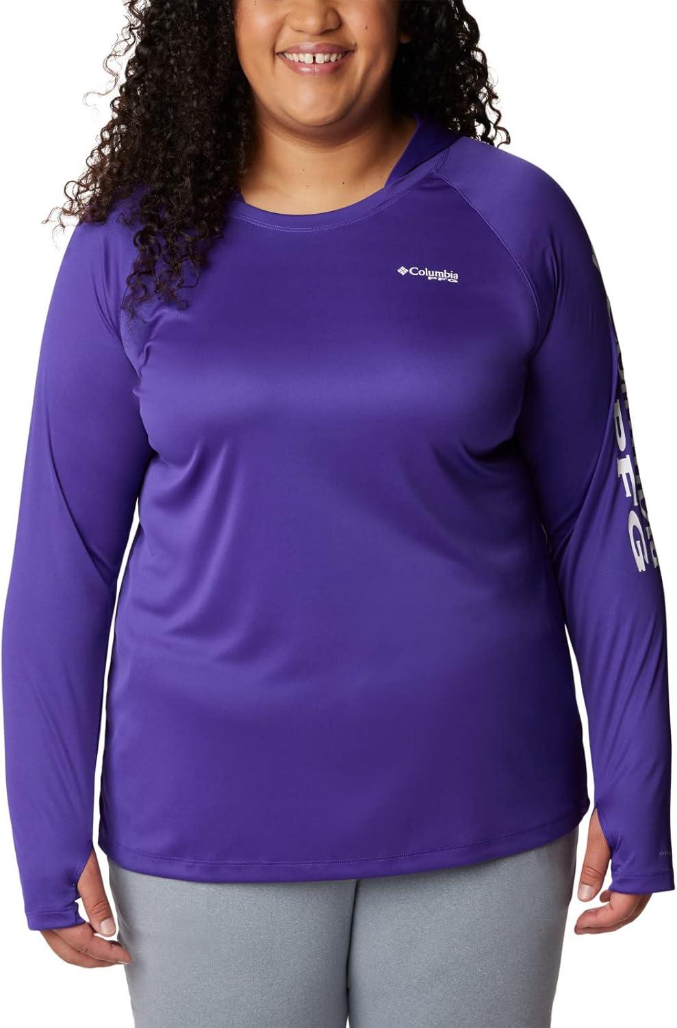 imageColumbia Womens Tidal Tee HoodieVivid PurpleWhite Logo