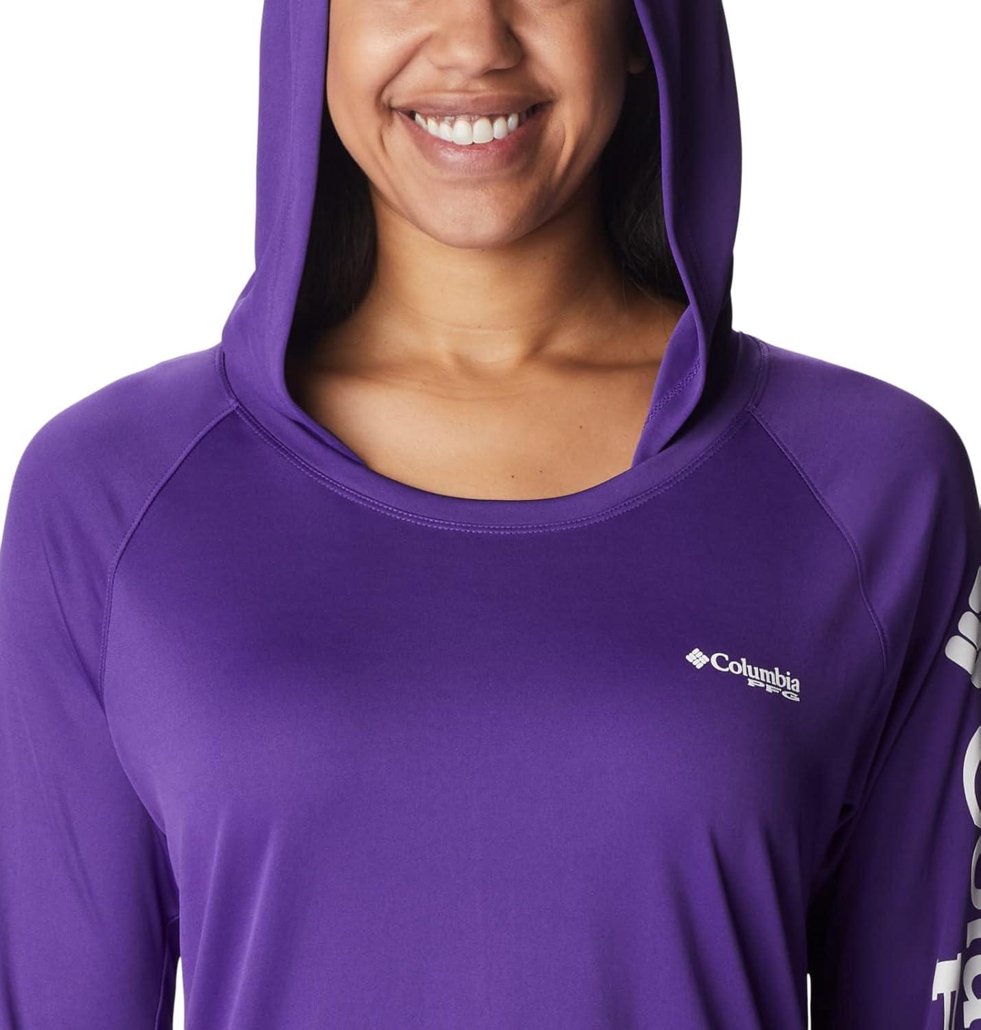 imageColumbia Womens Tidal Tee HoodieVivid PurpleWhite Logo