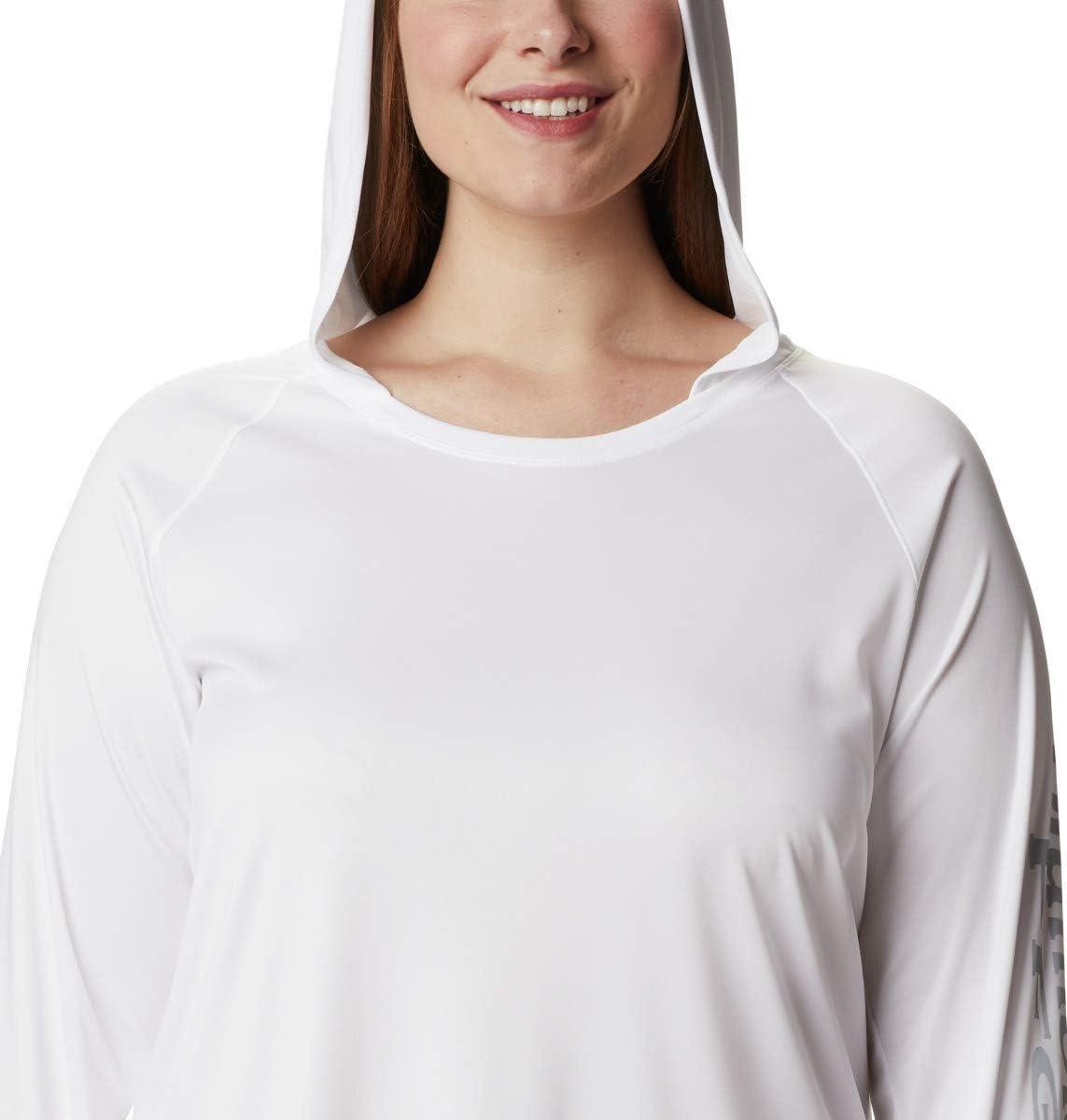 imageColumbia Womens Tidal Tee HoodieWhiteCirrus Grey Logo