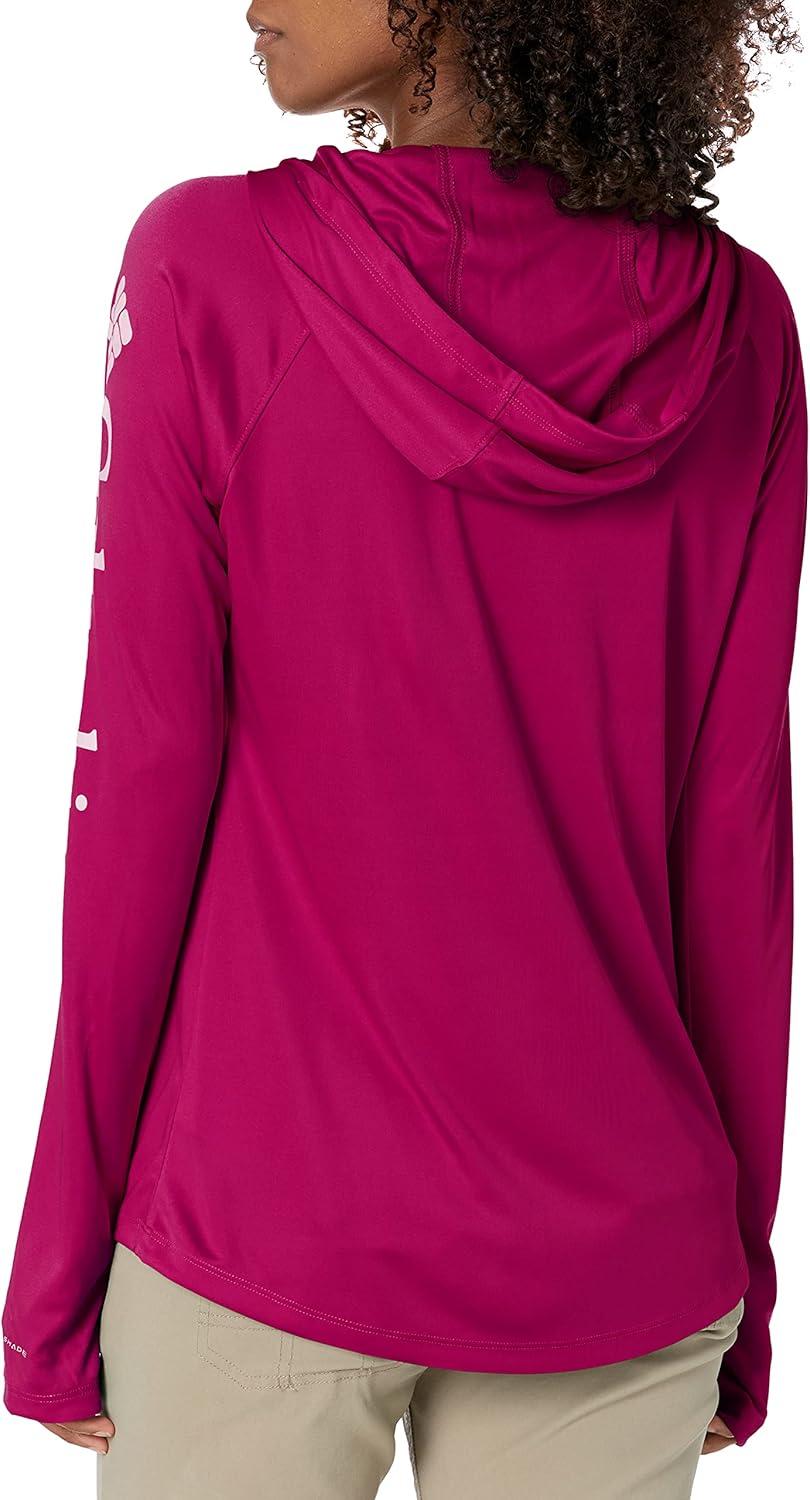 imageColumbia Womens Tidal Tee HoodieWild FuchsiaWhite Logo