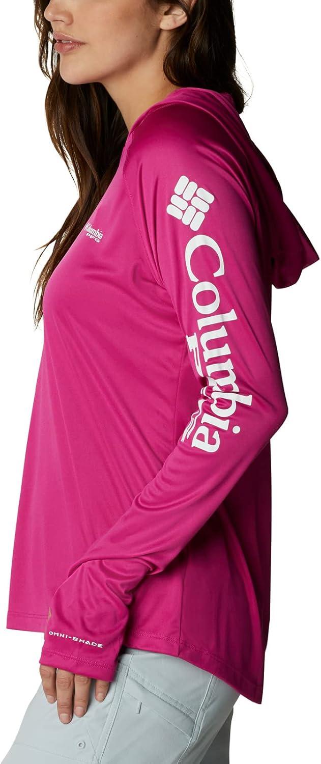 imageColumbia Womens Tidal Tee HoodieWild FuchsiaWhite Logo