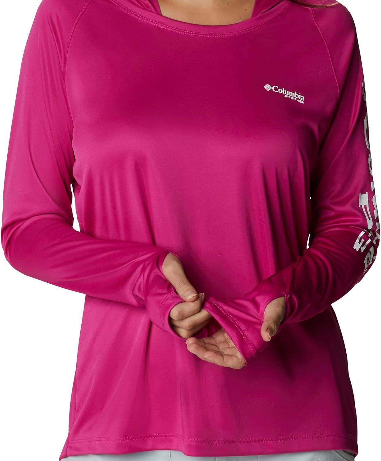 imageColumbia Womens Tidal Tee HoodieWild FuchsiaWhite Logo